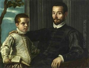 Portrait of a Nobleman with his Son by Jacopo Tintoretto (Robusti)
