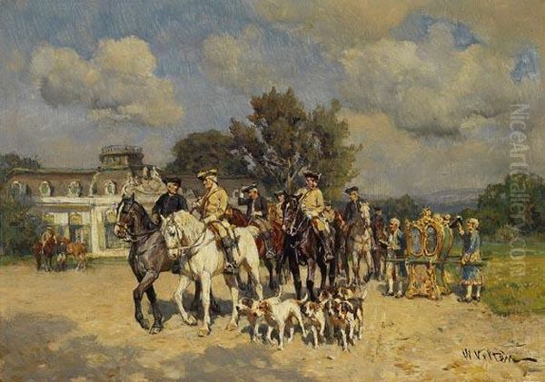 Jagdgesellschaft Vor Schloss Solitude - view 1