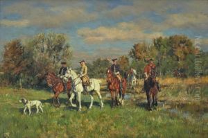 Landschaft Mitjagdgesellschaft by Wilhelm Velten