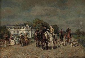 A Hunting Party by Wilhelm Velten