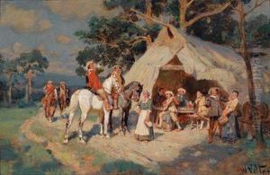 Rast Auf Der Landstrase by Wilhelm Velten