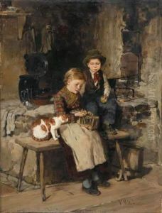 Les Enfants A La Cage by Wilhelm Velten