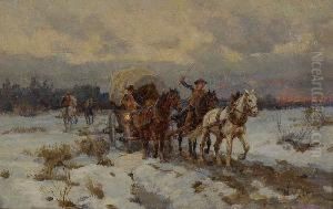 Pfedefuhrwerk Und Reiter In
Winterlandschaft Pfedefuhrwerk Und Reiter In
Winterlandschaft