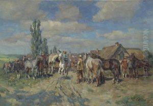 The Horse Fair. by Wilhelm Velten