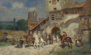 Reiter Vor Dem Stadttor by Wilhelm Velten