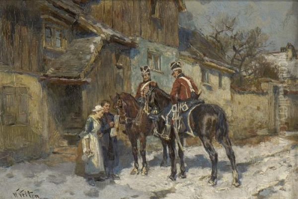 Zwei Gendarmen Vor Dem
Dorfgasthaus. - view 1