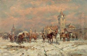 Winter Market. by Wilhelm Velten