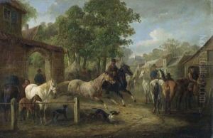 Pferdemarkt. by Wilhelm Velten