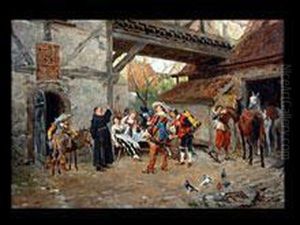 Landsknechte Und Trommler Beim
Einstellen Der Pferde In Einerschenke Mit Jungen Madchen Und Einem Monch by Wilhelm Velten