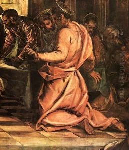 The Last Supper (detail) 3 by Jacopo Tintoretto (Robusti)