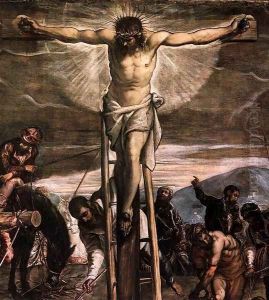 Crucifixion (detail) by Jacopo Tintoretto (Robusti)