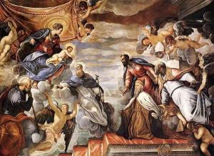 Doge Nicolo da Ponte Invoking the Protection of the Virgin by Jacopo Tintoretto (Robusti)