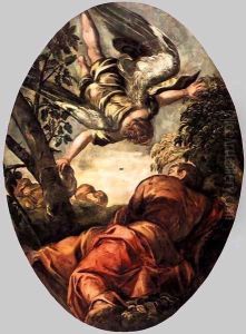 Elijah Fed by the Angel 2 by Jacopo Tintoretto (Robusti)