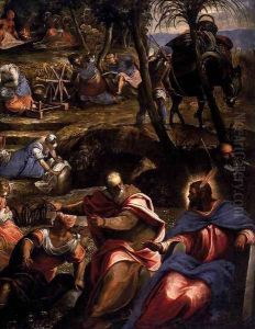 The Jews in the Desert (detail) 2 by Jacopo Tintoretto (Robusti)