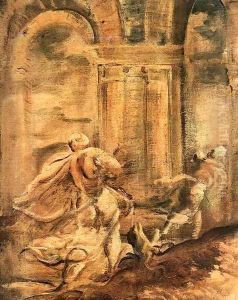 The Massacre of the Innocents (detail) 4 by Jacopo Tintoretto (Robusti)