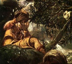 The Miracle of Manna (detail) by Jacopo Tintoretto (Robusti)