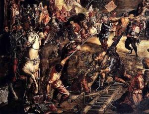 The Crucifixion (detail) by Jacopo Tintoretto (Robusti)
