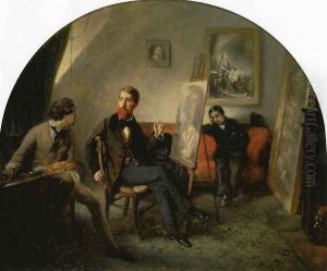 The Painter's Studio by Octave Tassaert