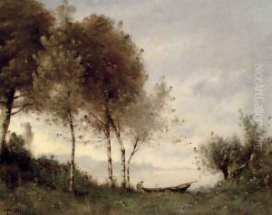 Boatman On A River Landscape