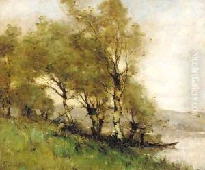 On the banks of the lake