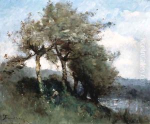Paysage avec femme