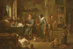 The Alchemists study by David The Elder Teniers