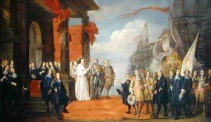 Charles V 1500-58 leaving the town of Dort by David The Elder Teniers