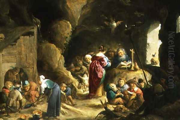 The Temptation of St. Anthony 251-356 by David The Elder Teniers