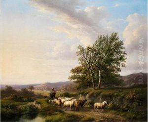 Hohlweg In Weiter Hugeligerlandschaft