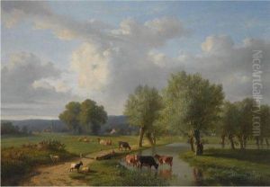 Cattle In A Summer Landscape