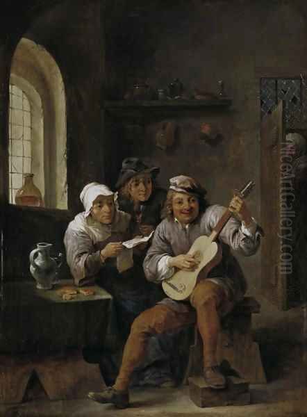 Peasants making music c 1650 - view 1