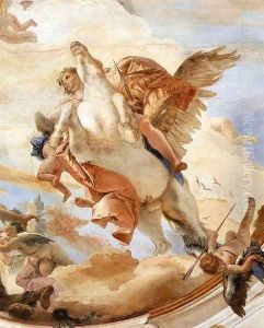 Bellerophon on Pegasus (detail-1) 1746-47
