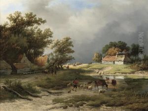 On The Road To Market by Eugene Joseph Verboeckhoven