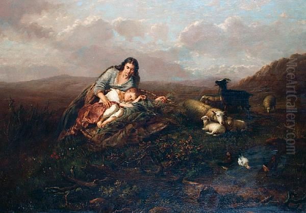 Mother And Child In An Open Landscape - view 1