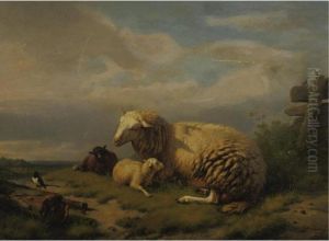 Sheep Resting by Eugene Joseph Verboeckhoven