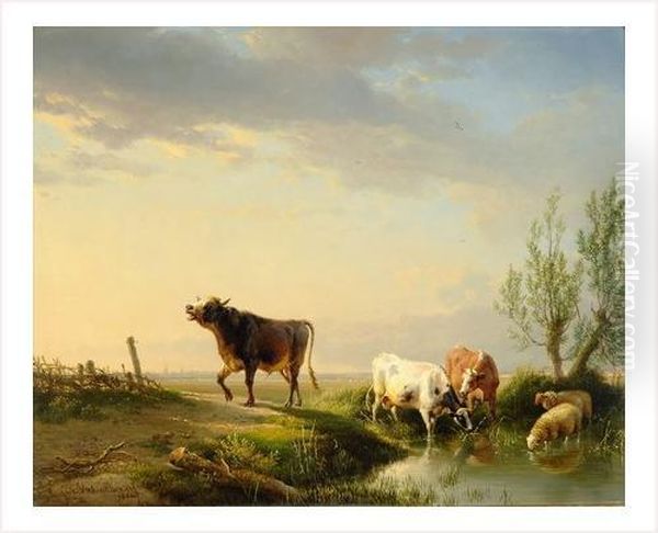 Scene Pastorale Pres D'une Riviere - view 1