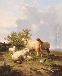 Drie Schapen, Twee Lammeren En Een Kip In Een Landschap
(1874) Drie Schapen, Twee Lammeren En Een Kip In Een Landschap
(1874)