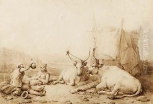 Buoi E Contadini Nella Campagna Romana Buoi E Contadini Nella Campagna Romana