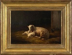 Scene With Sheep And 2 Ewes