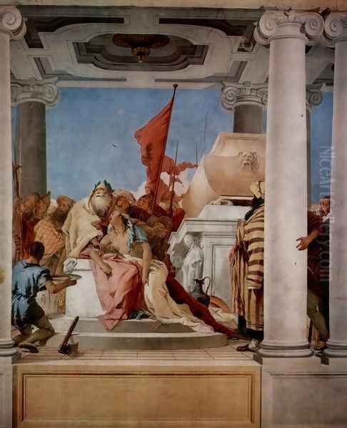Frescoes in the Villa Valmarana 'ai Nani', Vicenza, scene, The Sacrifice of Iphigenia - view 1