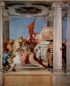Frescoes in the Villa Valmarana 'ai Nani', Vicenza, scene, The Sacrifice of Iphigenia