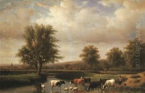 River Landscape With Cattle River Landscape With Cattle