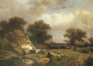 Pastoral Scene by Eugene Joseph Verboeckhoven