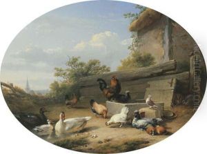 Farmyard Friends by Eugene Joseph Verboeckhoven