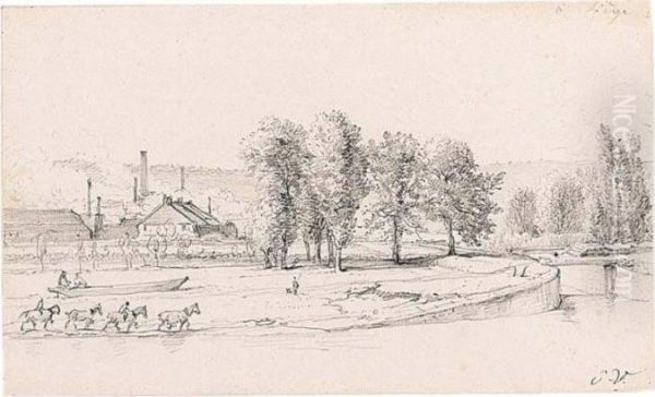 View On A Canal Near Liege - view 1