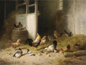 The Henhouse by Eugene Joseph Verboeckhoven