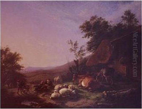 Landscape With Farm Animals - view 1