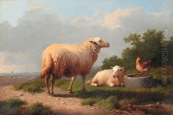 Sheep In A Meadow - view 1