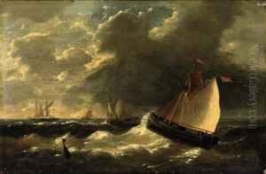 Shipping On Choppy Waters by Louis Verboeckhoven