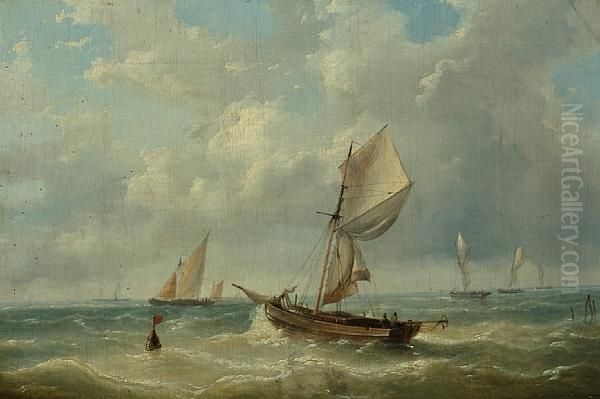 Boats In Choppy Seas - view 1